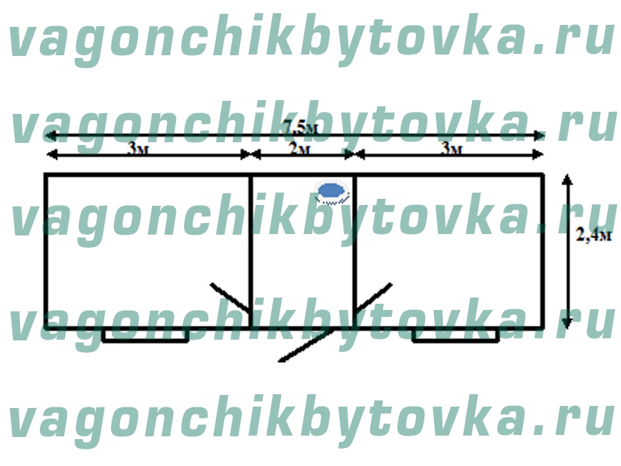 Операторская из вагончика 7,5м